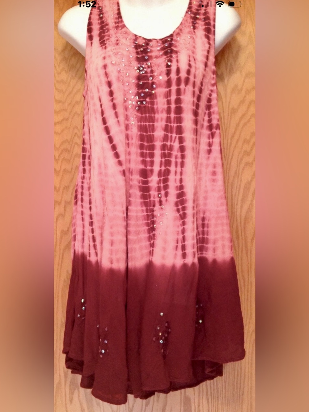 Rainbow Sundress Womens Misses Size Small Sleeveless Purple Dress Beach Coverup